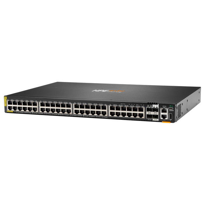 HPE Aruba Networking CX 6200M Switch 48 Puertos Gigabit PoE Clase 4, 4 SFP+, Gestionado L3, Montaje Rack, Referencia: 6200M 48G CL4