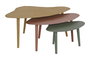 DKD Home Decor Set de 3 Mesas de Centro Abstracto de Hierro Multicolor