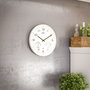 Mebus 52841 Reloj de Pared Analógico con Radio Control, Termómetro e Higrómetro