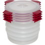 Joseph Joseph Nest Lock Juego de 4 Recipientes de Alimentos Redondos de 1L, Rojo