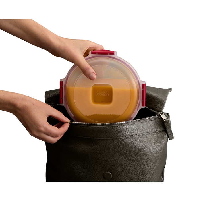 Joseph Joseph Nest Lock Juego de 4 Recipientes de Alimentos Redondos de 1L, Rojo