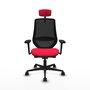 PIQUERAS Y CRESPO Silla de oficina Mardos Rojo/Negro con mecanismo Sincro/Traslack