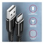Axagon BUCM-AM10AB Cable USB-C a USB-A, 1m, USB 2.0, 3A, trenzado - negro