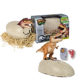 Spin Master Dinosaurio T-Rex Interactivo Primal Hatch Jurassic World con Más de 100 Reacciones - Español, Inglés, Francés, Alemán, Italiano, Portugués - +5 Años