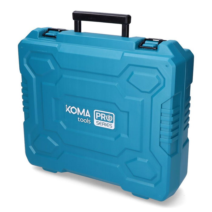 Koma Tools Kit Taladro Atornillador Brushless 20V Modelo 20V-TAB-K, 2 Baterías 2.0Ah, Par 45Nm, 2 Velocidades (0-450/1600 RPM), Portabrocas Ø10mm, Incluye Cargador y Maletín