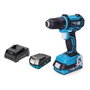 Koma Tools Kit taladro atornillador brushless 20 V con 2 baterías 2,0 Ah