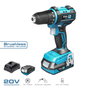 Koma Tools Kit taladro atornillador brushless 20 V con 2 baterías 2,0 Ah