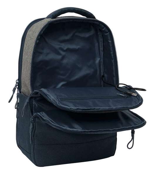 Mochila para Portátil Kappa Dark Navi Gris Azul marino 29 x 44 x 15 cm