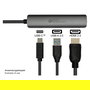 GoodConnections HUB-C002A Hub USB-C 3 Puertos, HDMI 4K, USB-C y USB 3.0, Power Delivery 94W, Aluminio Antracita
