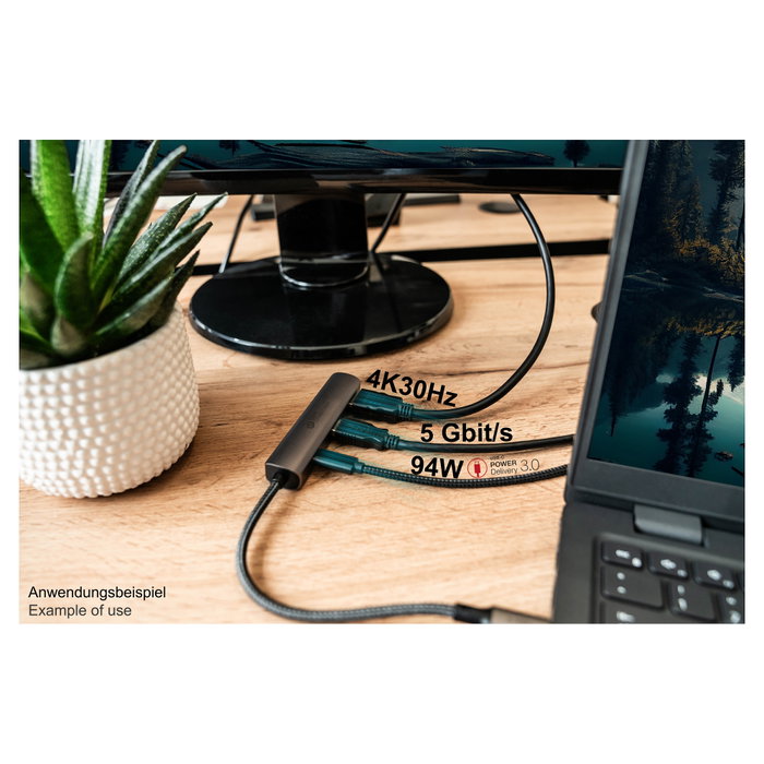 GoodConnections HUB-C002A USB-C HUB 3 puertos HDMI, USB 3.0 y USB-C, Antracita GoodConnections HUB-C002A USB-C HUB 3 puertos HDMI, USB 3.0 y USB-C, Antracita