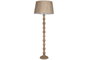DKD Home Decor Lámpara de Pie de Madera y Yute Tallada 58x58x178 cm