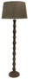 DKD Home Decor Lámpara de Pie de Madera y Yute Tallada 58x58x178 cm