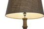 DKD Home Decor Lámpara de Pie de Madera y Yute Tallada 58x58x178 cm