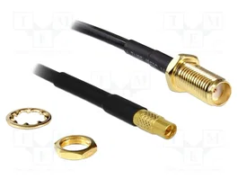 DeLOCK 88579 Cable coaxial SMA hembra a MMCX hembra 200 mm