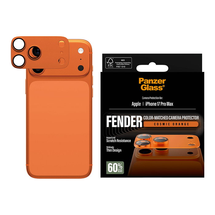 PanzerGlass PanzerGlass FENDER Protector de Pantalla para la Cámara iPhone 17 Pro Max Cosmic Orange