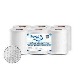 LISMA MANIPULADOS Paquete de 6 Bobinas de Papel Secamanos Mecha Laminada Extra 150m 950gr