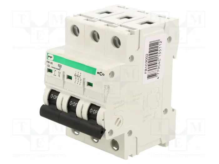 Promfactor Baltic Interruptor magnetotérmico ECO 2A 3 polos Promfactor Baltic Interruptor magnetotérmico ECO 2A 3 polos