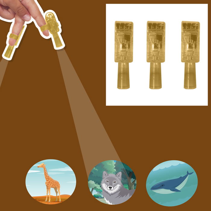 Jeux 2 momes Juego de 3 Mini Proyector Dedo Petits Explora Colección