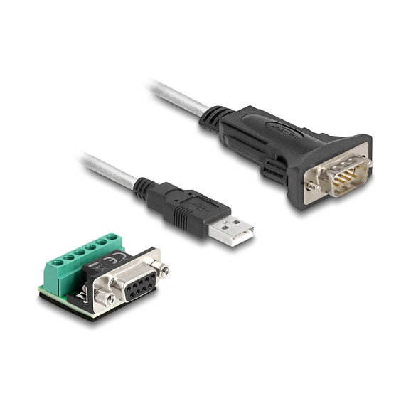 DeLOCK Adaptador USB 2.0 Tipo-A a Serial RS-422/485 con Bloque de Terminales 6 Pin, 1 m DeLOCK Adaptador USB 2.0 Tipo-A a Serial RS-422/485 con Bloque de Terminales 6 Pin, 1 m