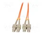 QOLTEC Cable de conexión de fibra óptica OM2 SC/UPC duplex 3m