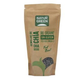 NATURGREEN Semillas De Chia 500Gr Ecológicas 100% Vegetal Sin Lactosa Bajo Contenido Sal