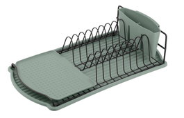 DKD Home Decor Escurreplatos Metal PP Verde Menta