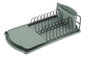 DKD Home Decor Escurreplatos Metal PP Verde Menta