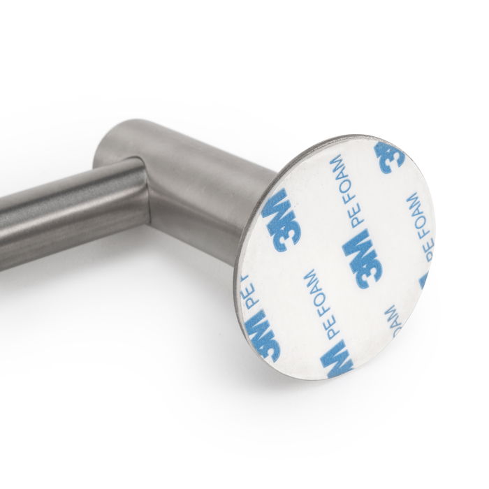 Emuca Colgador adhesivo de cocina con 5 ganchos Supra, Acero inoxidable Emuca Colgador adhesivo de cocina con 5 ganchos Supra, Acero inoxidable