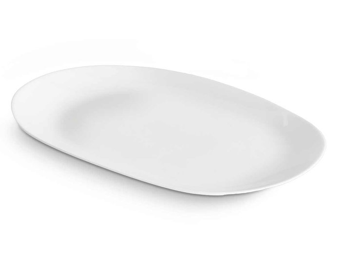 Vivalto Bandeja de Vidrio Opal Rectangular 31 cm, Blanca - Dimensiones: 22x30.5x2.5 cm (Set de 24)