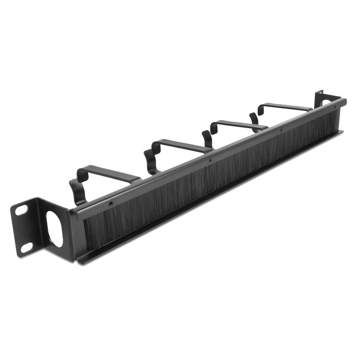 DeLOCK Tira tipo cepillo para gestión de cables de 19″ con 4 ganchos y entrada lateral 1U negro DeLOCK Tira tipo cepillo para gestión de cables de 19″ con 4 ganchos y entrada lateral 1U negro