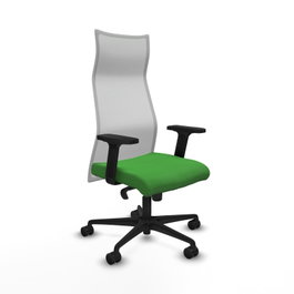 PIQUERAS Y CRESPO Sillón Albacete Mecanismo Sincro Verde y Blanco