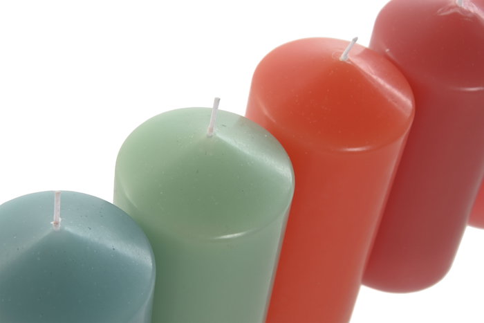 DKD Home Decor Vela Multicolor 6.7 x 15 x 6.7 cm (6 Unidades) Cera Parafina 70h