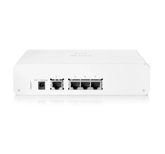 HPE Instant On Secure Gateway SG1004 - Cortafuegos Empresarial, IDS/IPS, VPN, PoE, 1xG WAN + 3xG LAN, Gestión en la Nube, para Pymes, Blanco