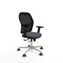 PIQUERAS Y CRESPO Silla de oficina Jorquera con mecanismo Sincro/Traslack Gris y Negro