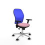 PIQUERAS Y CRESPO Silla de oficina Jorquera con mecanismo Sincro, Rosa y Azul