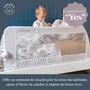 Dreambaby Barrera de Cama Nicole DRE9312742477509 - Barrera de Cama para Camas y Camas Planas, 150 cm Ancho x 50 cm Alto, Gris