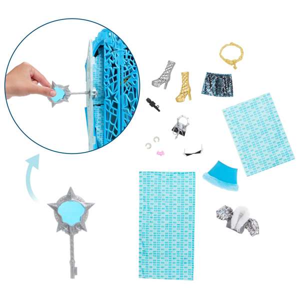 Mattel Muñeca Monster High Skulltimate Secrets Frankie con Armario y más de 19 Sorpresas