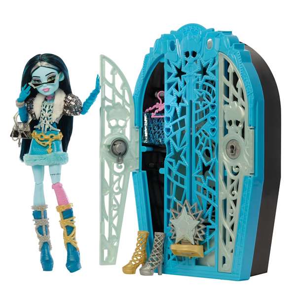 Mattel Muñeca Monster High Skulltimate Secrets Frankie con Armario y más de 19 Sorpresas