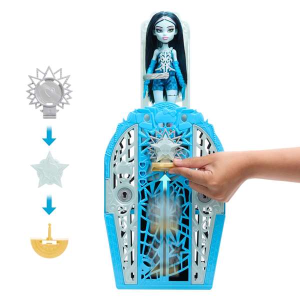 Mattel Muñeca Monster High Skulltimate Secrets Frankie con Armario y más de 19 Sorpresas