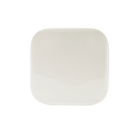 Summa NOUBON GASTROBAR Plato Llano Cuadrado de Porcelana 23x23 cm, Color Marfil (Set de 6)
