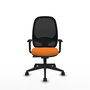 PIQUERAS Y CRESPO Silla de oficina Cilanco con mecanismo Sincro, Naranja y Negro
