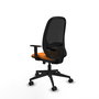 PIQUERAS Y CRESPO Silla de oficina Cilanco con mecanismo Sincro, Naranja y Negro
