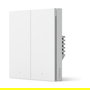 Aqara WS-EUK02 Interruptor Inteligente de Pared H1 Sin Neutro, Doble Pulsador, ZigBee, Compatible con HomeKit, Blanco