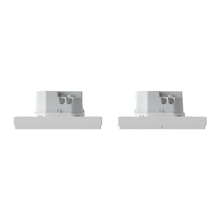 Aqara WS-EUK02 Interruptor de Pared Inteligente H1 de 2 Botones, Sin Neutro, Blanco, ZigBee, Compatible con HomeKit