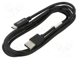LANBERG Cable USB 2.0 de USB A a USB C, 1,8m, Negro