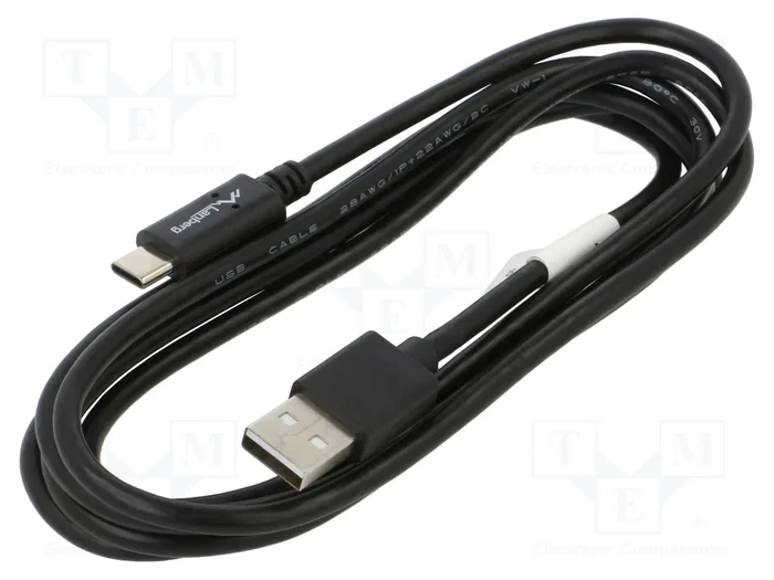 LANBERG Cable USB 2.0 de USB A a USB C, 1,8m, Negro LANBERG Cable USB 2.0 de USB A a USB C, 1,8m, Negro