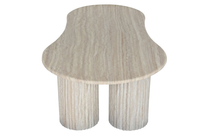 DKD Home Decor Mesa Centro Moderno Beige Granito/MDF 130x70x45 cm