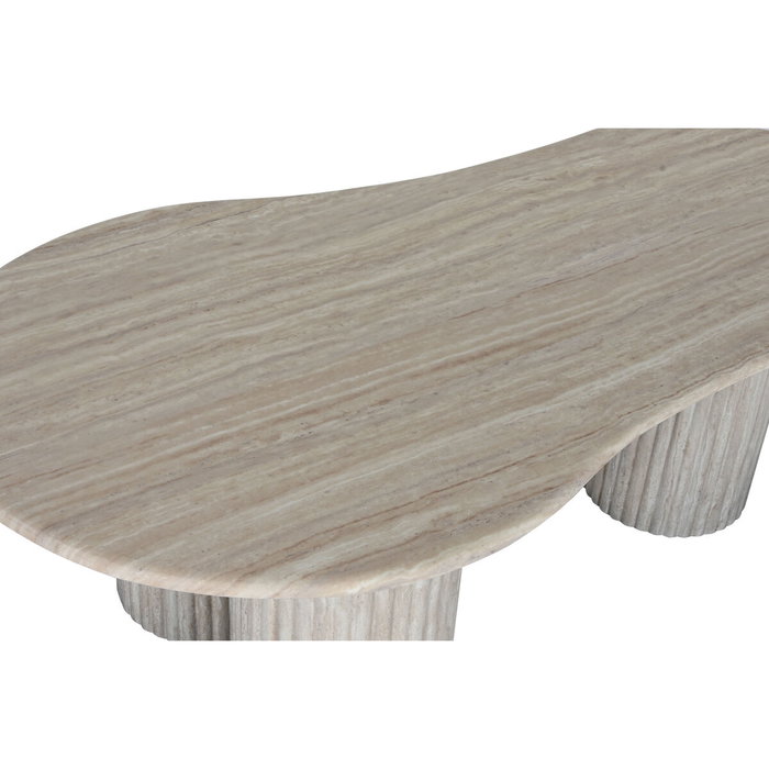 DKD Home Decor Mesa de Centro Símil Mármol Beige DKD Home Decor Mesa de Centro Símil Mármol Beige