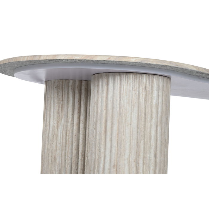 DKD Home Decor Mesa de Centro Símil Mármol Beige DKD Home Decor Mesa de Centro Símil Mármol Beige