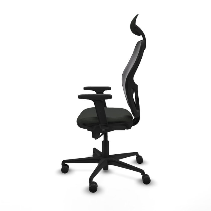 PIQUERAS Y CRESPO Silla de oficina Jorquera con mecanismo sincro, tela negra